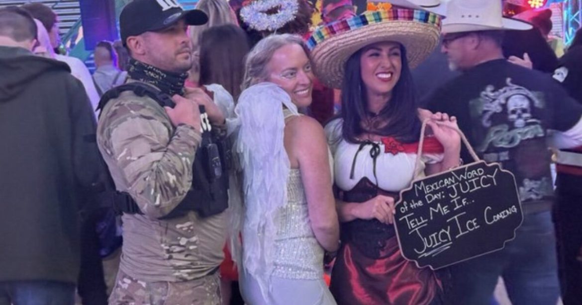 LOL! Rep Lauren Boebert Spotted on Halloween Dressed as Mexican Woman in Sombrero with Boyfriend Dressed as ICE Agent