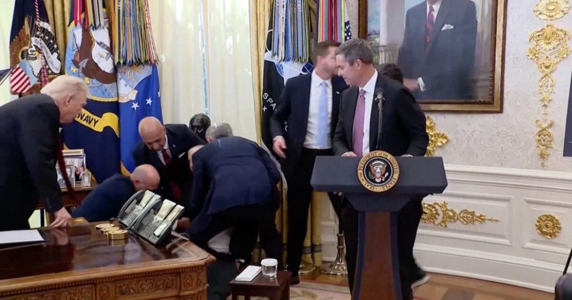 Shocking Moment as Man Collapses in Oval Office During Trump White House Event (VIDEO)