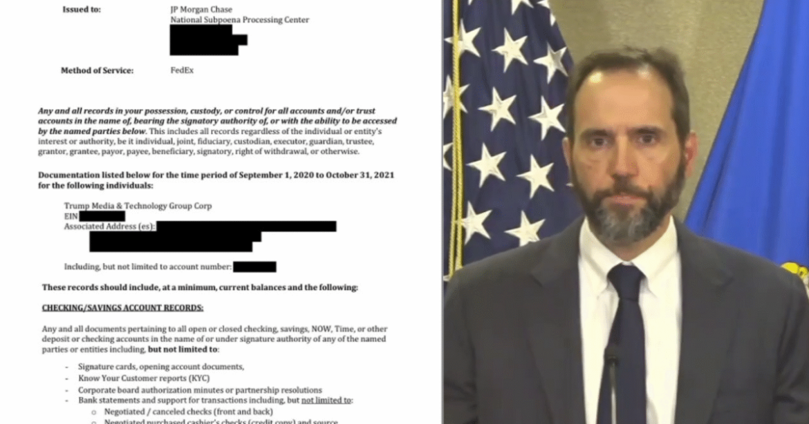 J.P. Morgan Quietly Helped Jack Smith Target Trump Media