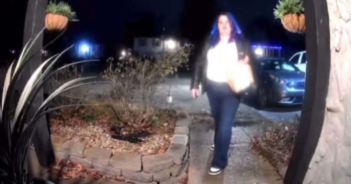 Blue-Haired DoorDash Driver Pepper-Sprays Food Order That Left Customer Choking (VIDEO)