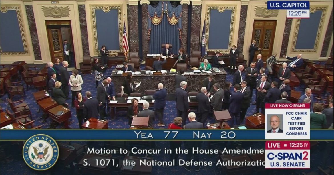 JUST IN: Senate Passes 900 Billion Defense Spending Bill Funding Ukraine and Threatening to Withhold Hegseth’s Budget if Venezuelan Drug Boat Strike Videos are not Released