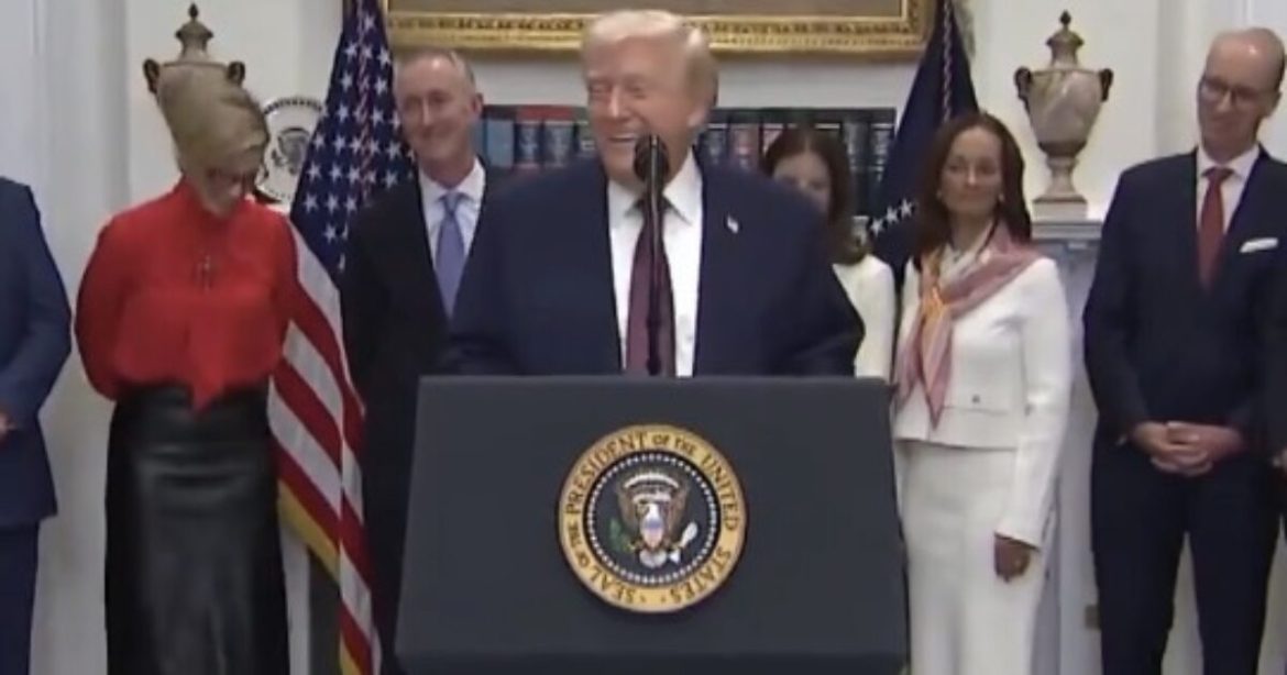 (VIDEO) Trump Trolls Reporter After Camera Falls – “You Okay? Fake News… The Camera’s Not Okay”