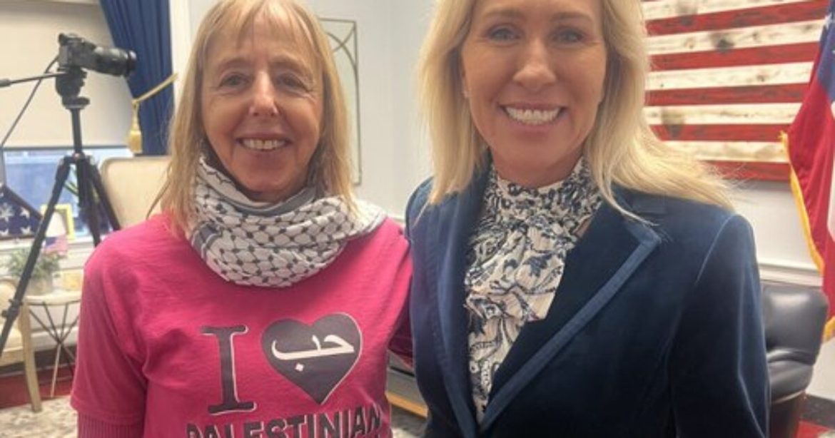 Marjorie Taylor Greene Stands With Code Pink Traitors: “I have enjoyed a friendship with Medea for a few years now”