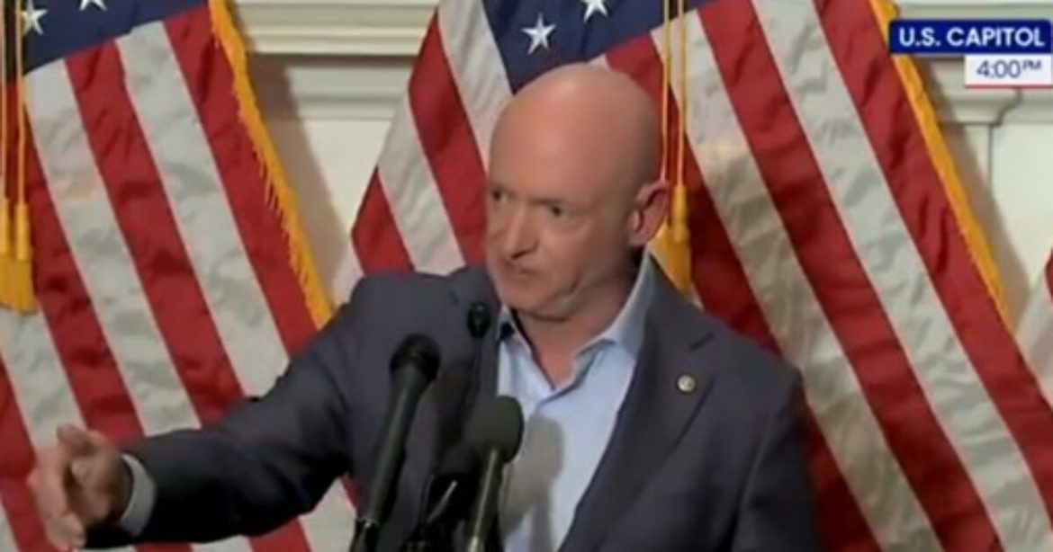 Seditious Senator Mark Kelly Loses It As He Responds to War Secretary Pete Hegseth Posting an Awesome Cartoon Meme Targeting Narco-Terrorists (VIDEO)