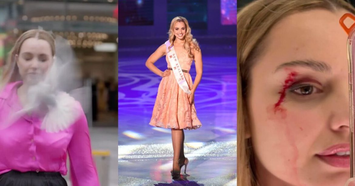 CRAZY VIDEO: Beauty Queen Reporter Hit in the Face and Left Bloodied by a Kamikaze Seagull During Live Segment