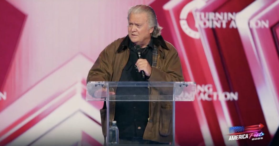 Steve Bannon UNLOADS on Ben Shapiro at TPUSA’s America Fest: “Ben Shapiro is Like a Cancer, and that Cancer Spreads”