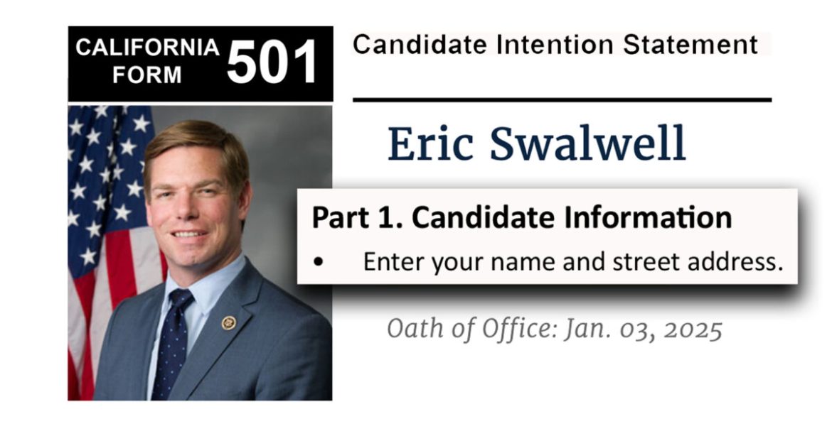 Disqualification Scandal Grows! — Eric Swalwell Caught Using Attorney’s Address on Personal Disclosure Form