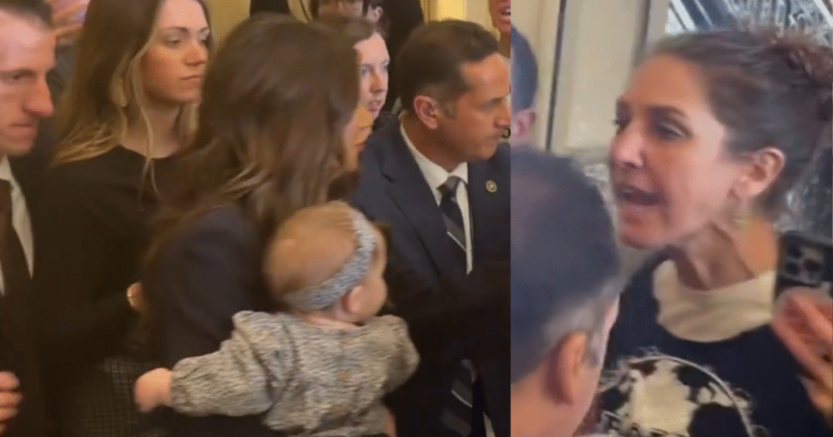 WATCH: Kristi Noem and Her Family Mobbed by Crazed Leftists While Holding Grandbaby After Committee Testimony – “You Run Concentration Camps! You Are the Modern-Day SS!”