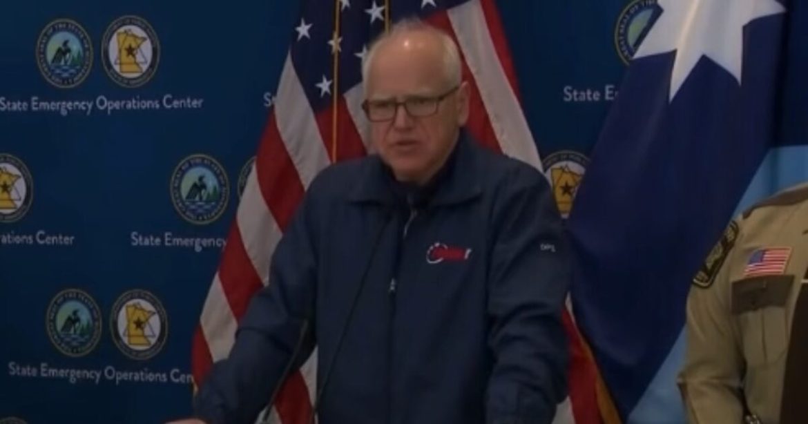 JUST IN: Tim Walz Says He’s Preparing “Log of Evidence” to Prosecute ICE Following CPB Shooting of Armed Man, Says Minnesotans are Protesting “Peacefully” Without Mentioning Ongoing Riots and Attempted Massacre (VIDEO)