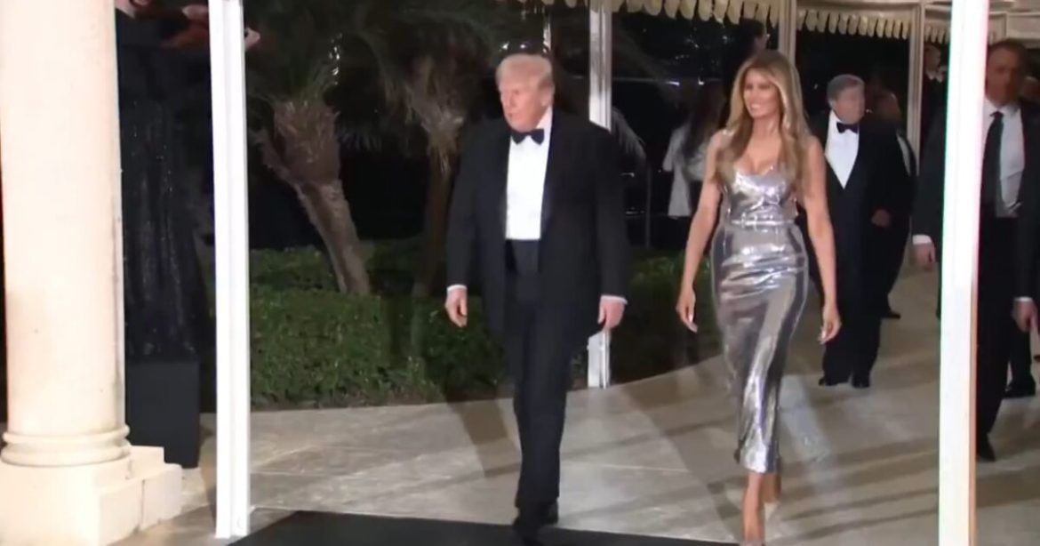 Melania Trump Looks FIRE as She Arrives at Mar-a-Lago New Year’s Eve Gala with President Trump (VIDEO)