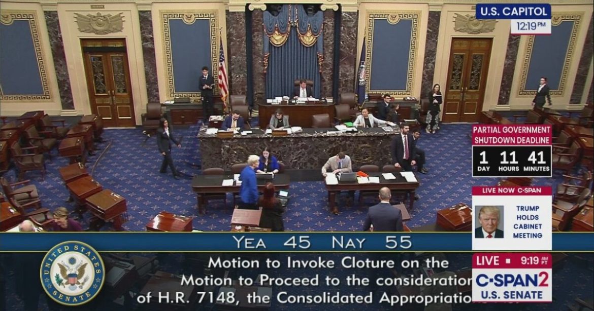 BREAKING: Senate Blocks Measure to Advance Government Funding Package; Seven Republicans Join the Dems