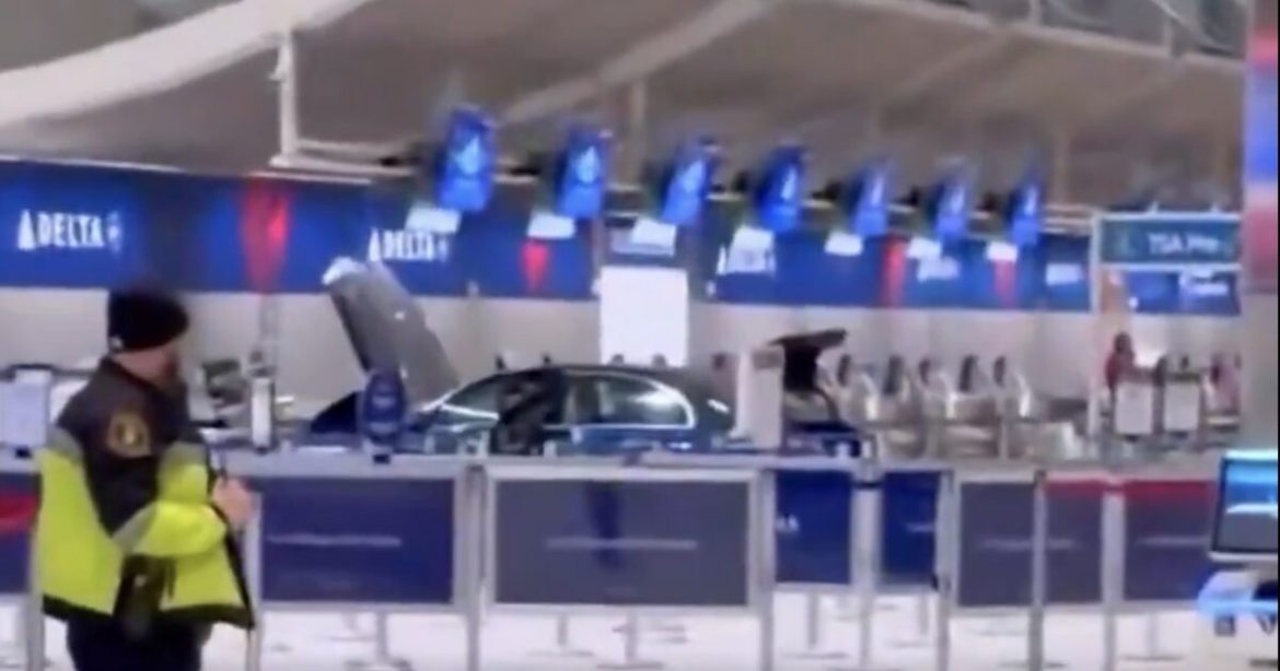Chaos at Detroit Airport After Football Fan Crashes Vehicle Into Terminal Building (VIDEO)