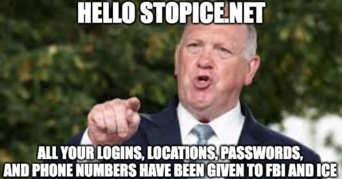 Anti-ICE Crowdsourced Tracking Site Hacked — Database Overwritten with Tom Homan Memes, User Data Allegedly Turned Over to FBI/ICE