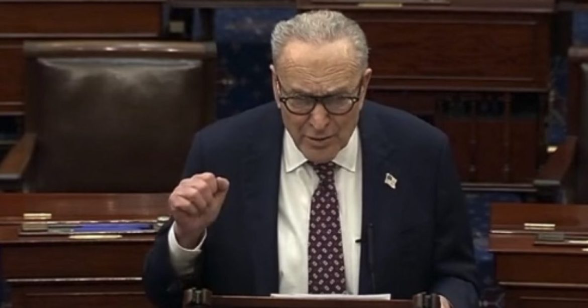 WATCH: Chuck Schumer LOSES IT in Senate Floor Rant About Trump’s State of the Union – “It was Donald Trump’s State of Delusion… This man is an inveterate liar!”