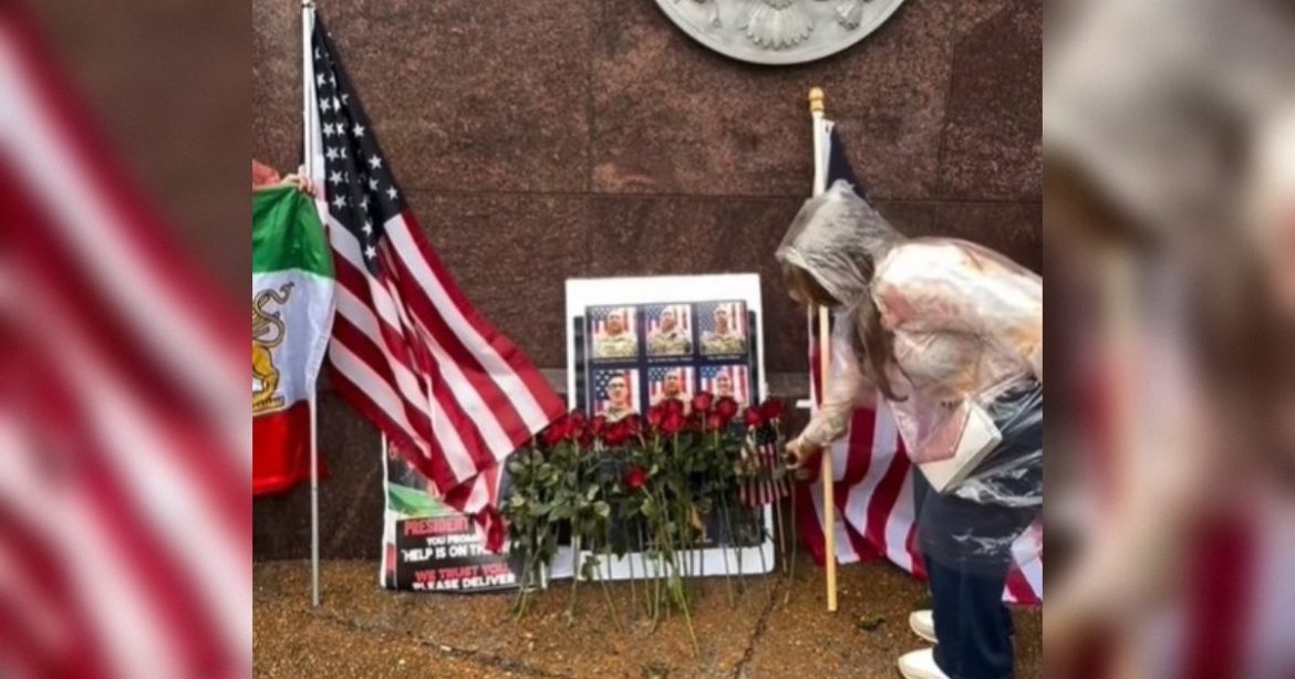 Iranians in Canada Set Up Memorial at US Embassy – Thank Americans who Sacrificed Their Lives in Fight Against Criminal Regime