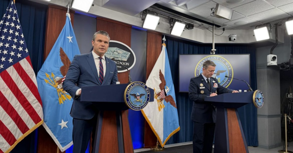 WATCH LIVE: War Sec Pete Hegseth and Joint Chiefs of Staff Chairman Dan Caine Deliver Press Briefing on Operation Epic Fury Iran Strikes – 8 AM ET