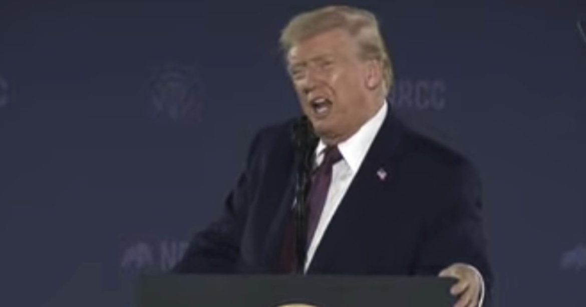 WATCH: Trump Goes Off Script During NRCC Speech and Eviscerates Democrats for Behavior at State of the Union Adress