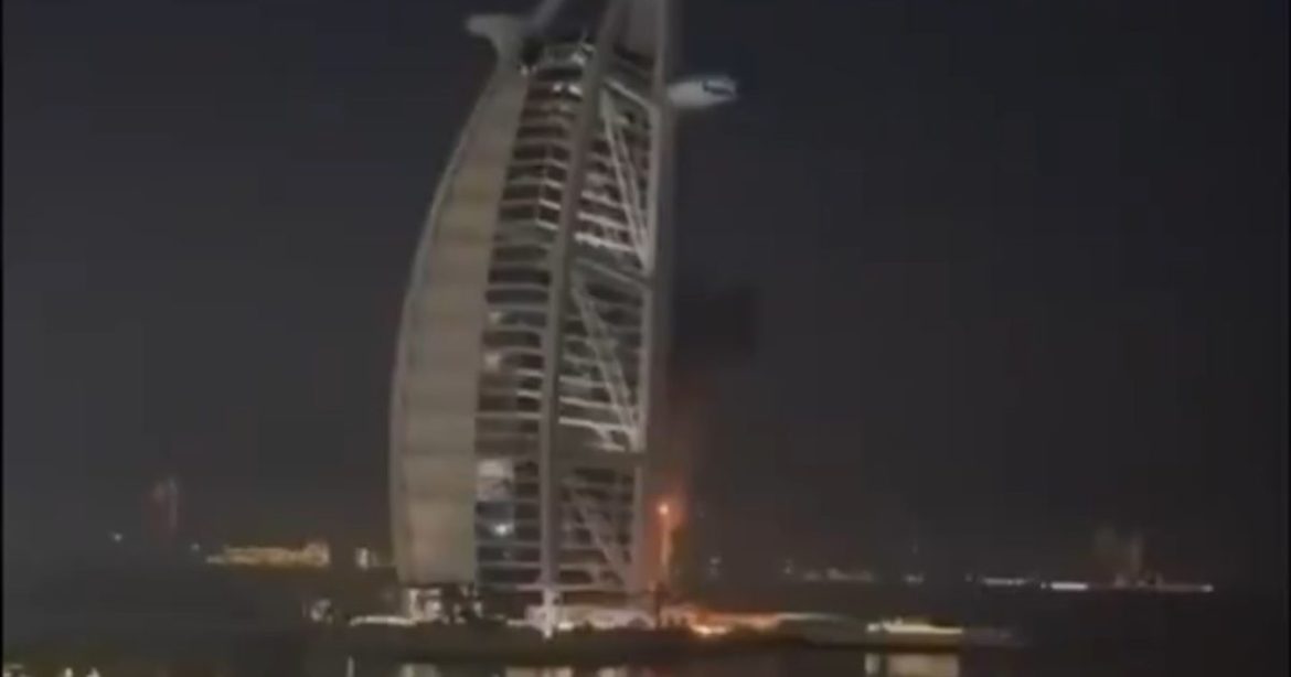 DEVELOPING: Dubai’s Iconic Burj Al Arab Hotel on Fire After Being Struck by Iranian Drone (VIDEO)