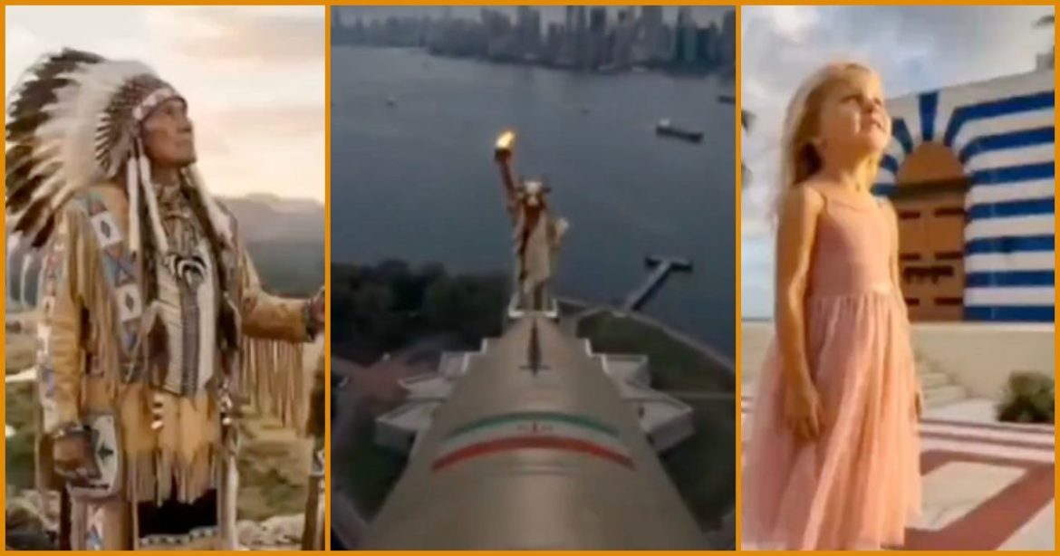 ‘ONE VENGEANCE FOR ALL’: Iran Releases Provocative AI Propaganda Showing a Nuclear Bomb Destroying the Statue of Liberty with the Head of Baal — References Epstein Island and Far-Left Talking Points