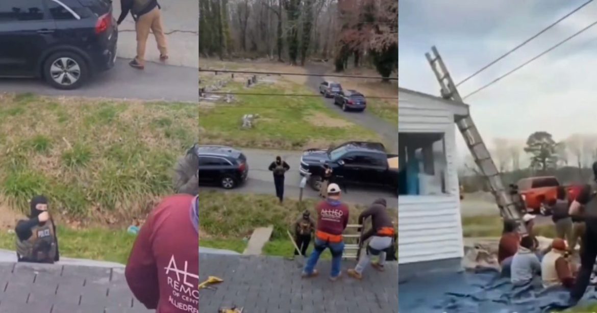 WATCH: Maryland Homeowner Goes Viral After Hiring Roofing Crew Employing Illegals, Calling ICE on Them as They Finished the Job — Six Workers Detained on Her Roof