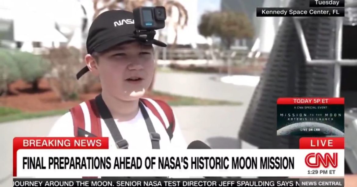 Hilarious! Kid Smokes CNN with Blunt Message at Artemis II Launch Site (VIDEO)