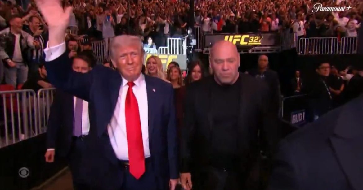 President Trump and Dana White Make Grand Entrance at UFC 327 in Miami (VIDEO)