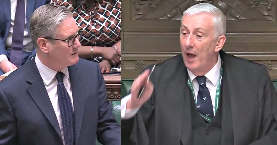 Failing British Prime Minister Starmer Throws a Tantrum as Speaker of the House of Commons Repeatedly Instructs Him To Answer the Questions From Opposition Leader During PMQs
