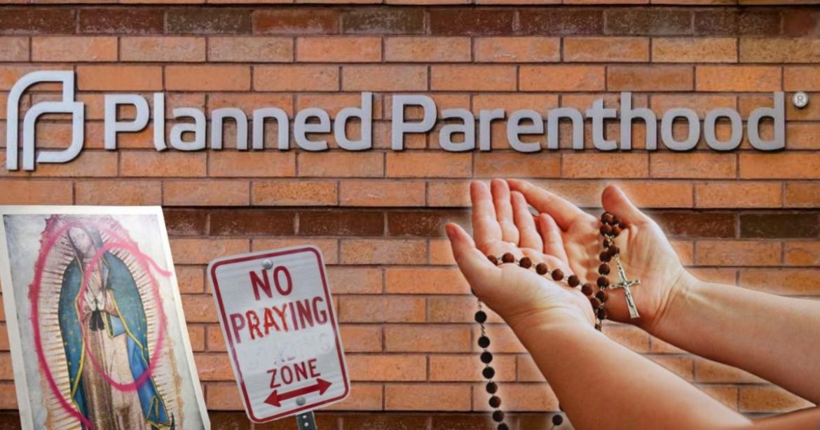 Vermont Pro-Life Prayer Group Attacked with Spray Paint While Praying Rosary Across from Planned Parenthood, Our Lady of Guadalupe Painting Vandalized and Destroyed