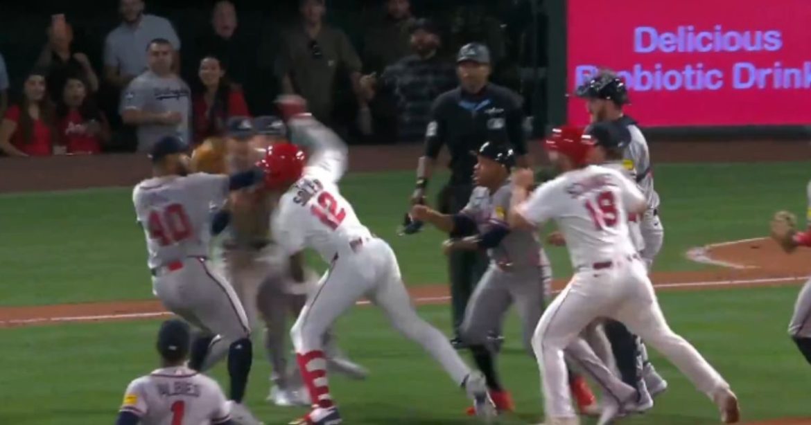 WATCH: Benches Clear as Angels Hitter Jorge Soler Charges Mound and Brawls with Braves Pitcher Reynaldo López During Anaheim Game