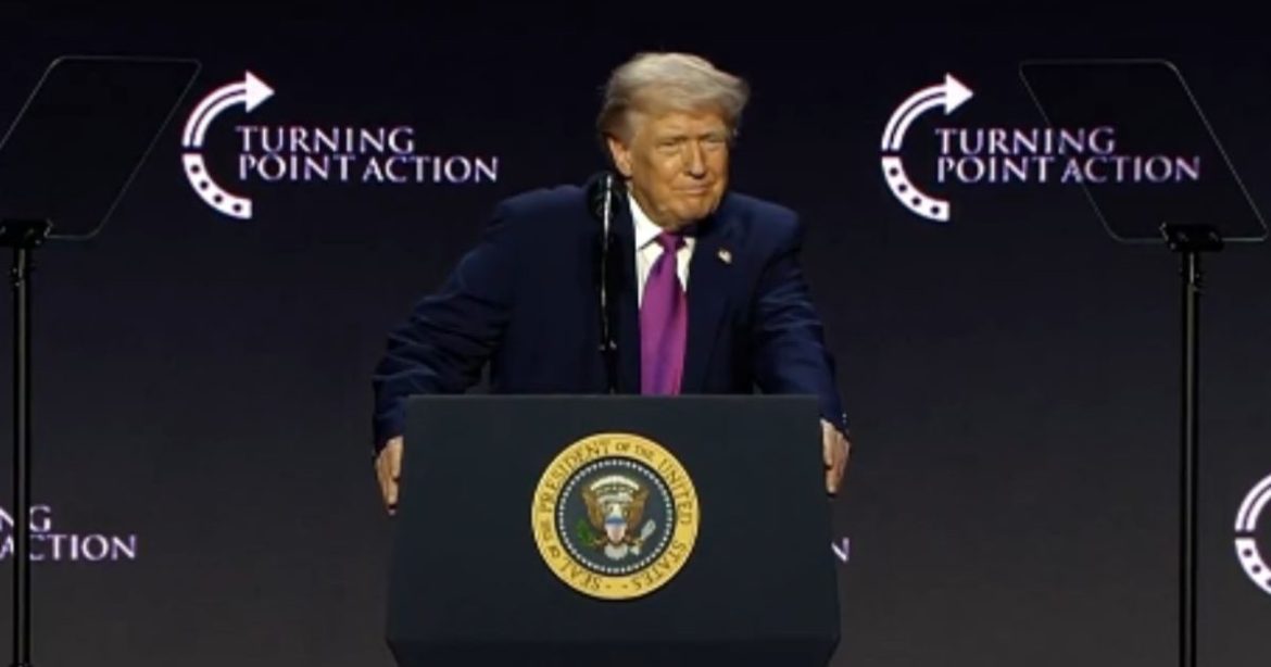 Trump at TPUSA Rally: ‘Charlie’s Voice Is Not Silenced – It’s Roaring Louder Than Ever Before’ (VIDEO)