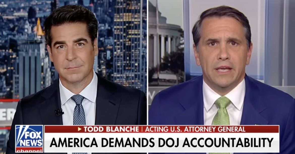 Acting AG Todd Blanche Breaks Silence After Bondi Ouster — Slams “Fake Narratives,” Vows DOJ Reckoning on Lawfare, Fraud, and Foreign Influence