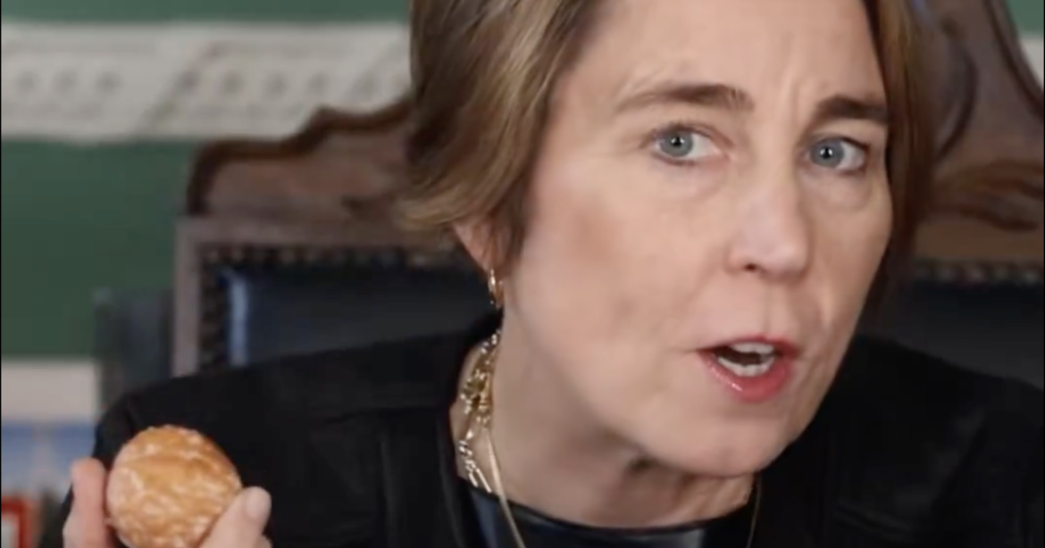 Patronizing Democrat MA Governor Maura Healey Uses Donuts to Explain Soaring Energy Costs to Suffering Constituents (Video)