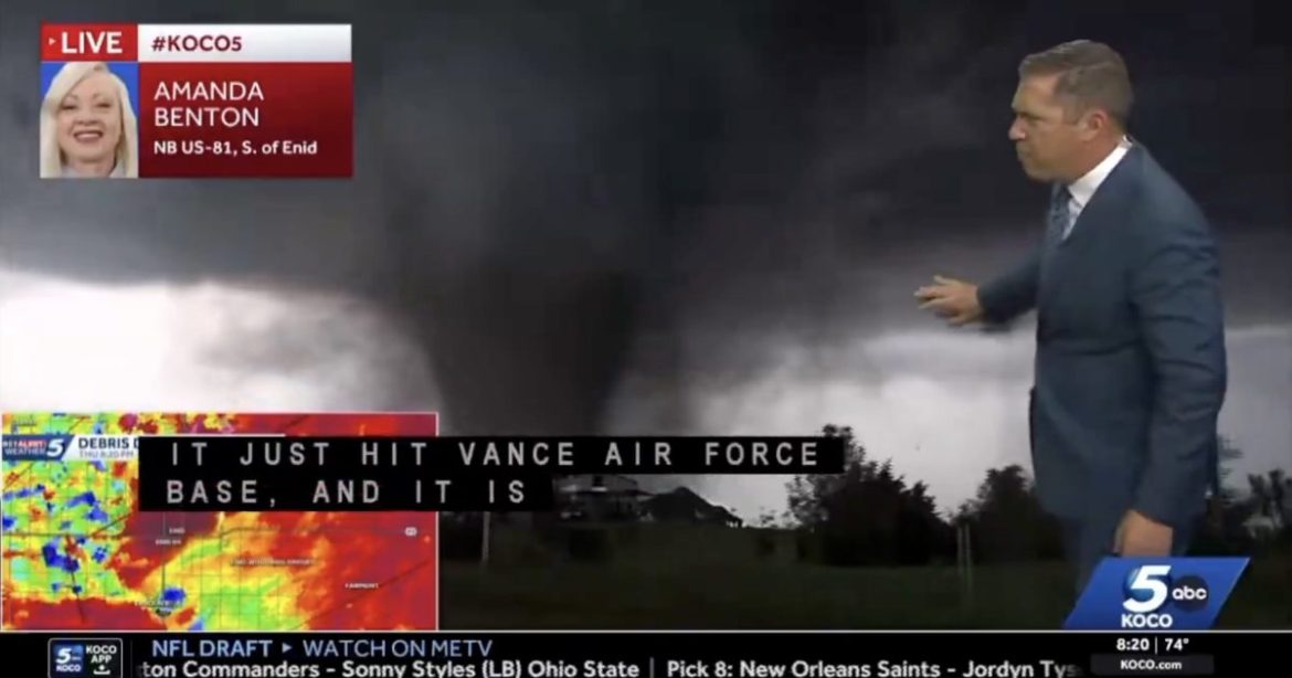 Violent Tornado SLAMS Vance Air Force Base — Homes Flattened, Military Installation Impacted