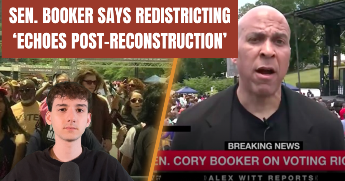 Cory Booker Compares Redistricting Fight to Dred Scott and Jim Crow During Chaotic MSNOW Interview at Alabama Protest (VIDEO)
