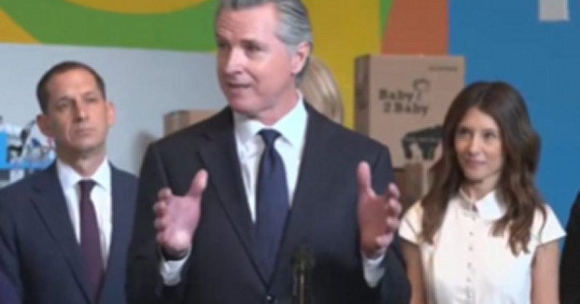 Gavin Newsom Launches ‘Free Diapers’ Program That Has a Curious Connection to His Wife’s Pet Project (VIDEO)