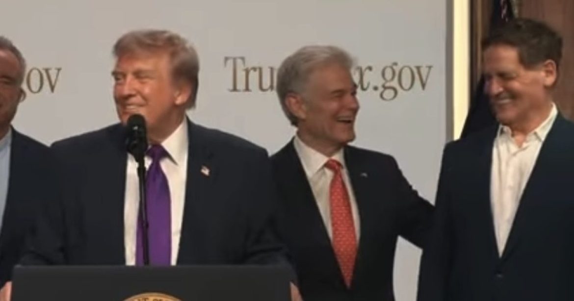 WATCH: Trump Praises Liberal Billionaire Mark Cuban at White House TrumpRX Event, Says Kamala Harris Endorsement Was “a Big Mistake”