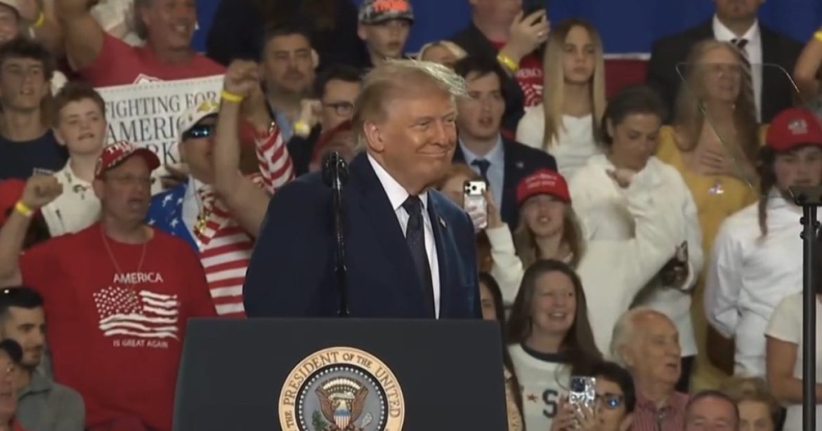 WATCH: “TAKE HIM HOME TO MOMMY!” – Trump Nukes Two Hecklers as Crowd Chants “USA” – “Don’t Hurt Him!”