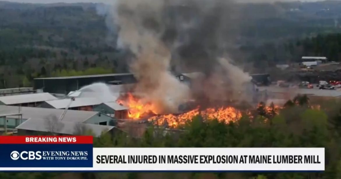 One Firefighter Dead, at Least 11 Injured After Massive Explosion at Maine Lumber Mill