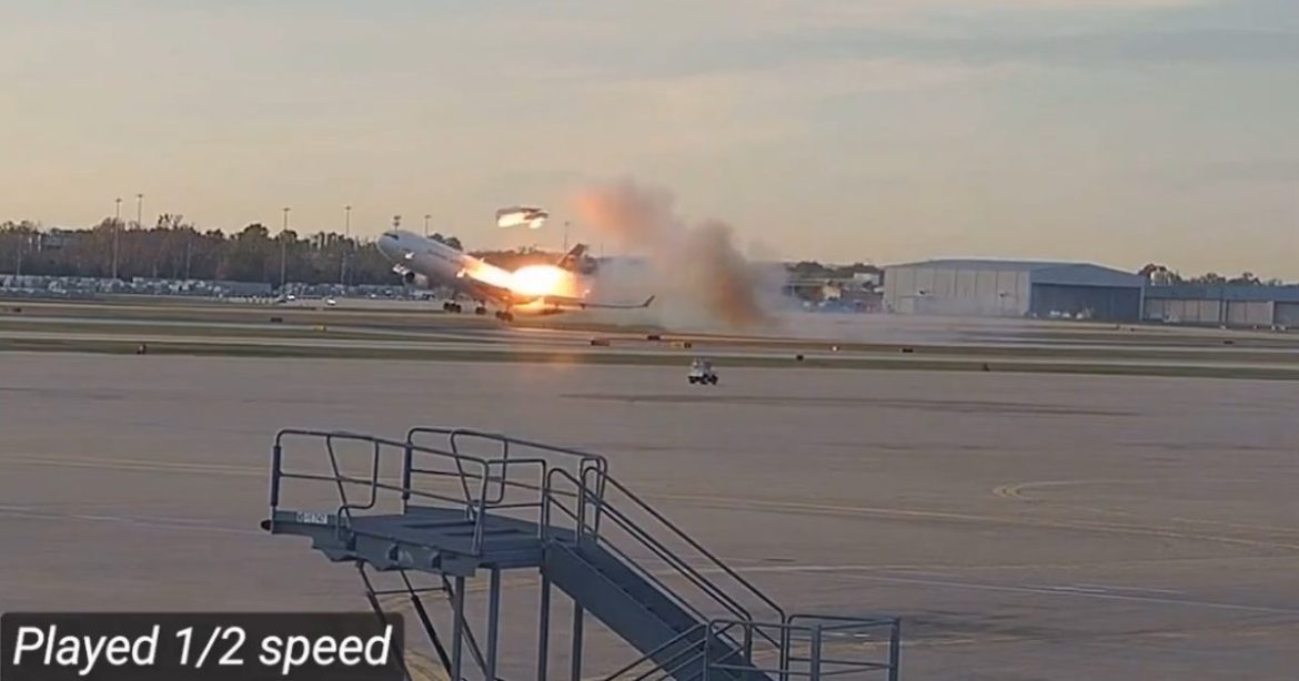 WATCH: Newly-Released CCTV Footage Shows Moment UPS Plane’s Engine Falls Off Before It Explodes Into Massive Fireball