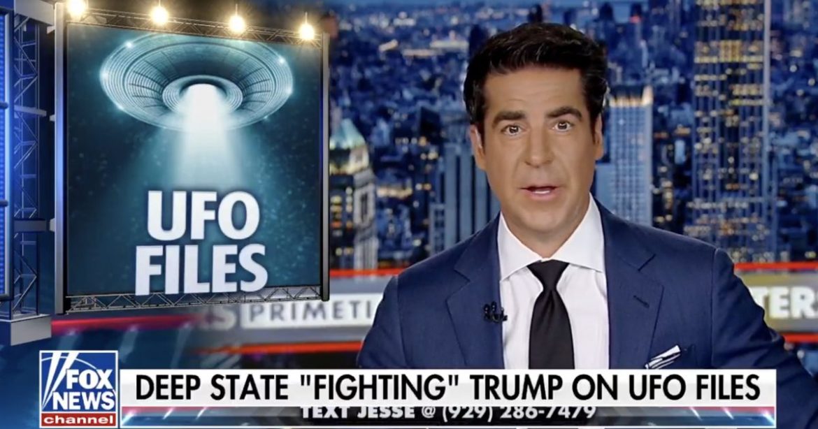 Jesse Watters Lights Up Internet with “Reptilian UFO Segment” — Says Pentagon Recovered DOZENS of Crashed UFOs with FOUR Alien Species, Including 7-Foot Beings with Long Tails Like Lizards