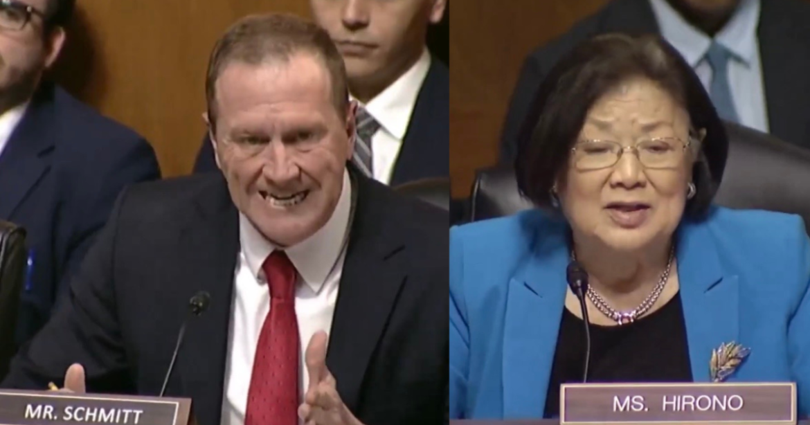 FIREWORKS! “You’re Damn Right We’re Deporting You” – Sen Eric Schmitt GOES OFF on Dem Mazie Hirono After She Argues Fraudsters, Murderers, and Terrorists Shouldn’t be Denaturalized (VIDEO)